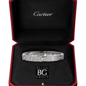 Cartier® 18k white gold 3.16 ct. Love bracelet!